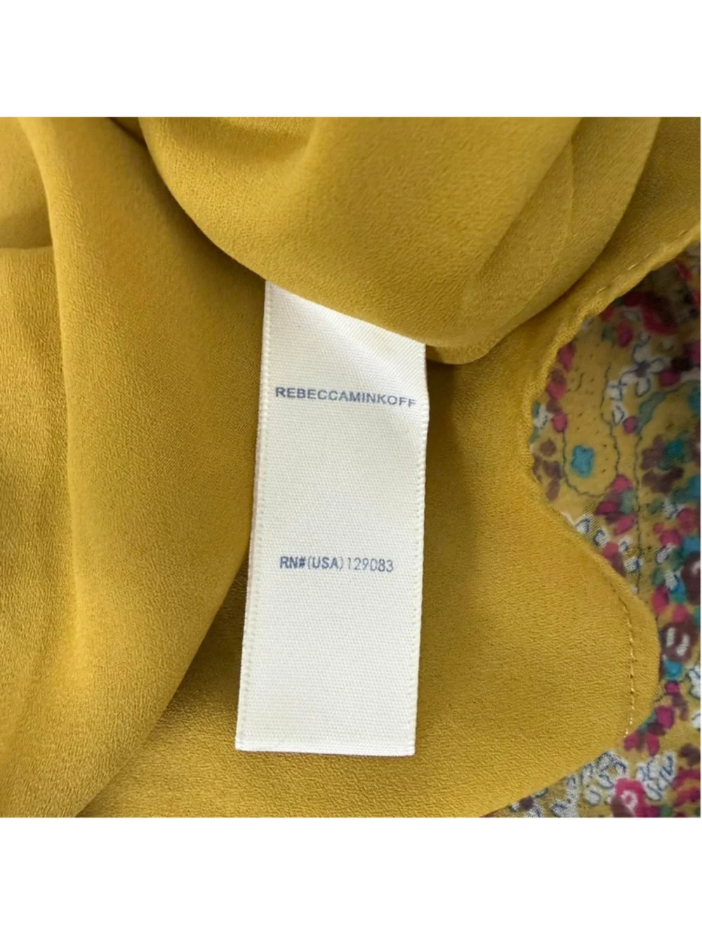Rebecca Minkoff Yellow Paisley Selena Midi Skirt with Ruffle Hem & Tie Waist - M